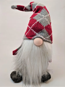 Santa's Lazy Gnome: Plush Argyle Gnome